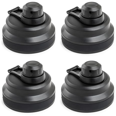 Manna Locking Pour Spout Lid for Titan Sports Bottle - Black - 4 Lids
