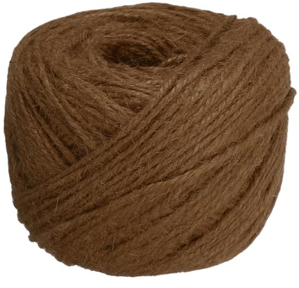 sourcing map 328 Feet Natural Jute Twine String,2mm Thin Garden Twine Rope Colored Plant String Cord for DIY Art Crafts Gift Wrapping Decoration Packing Gardening Plant Hanger,Brown