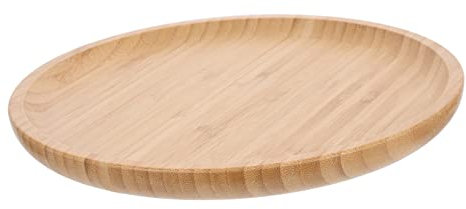 LIFKOME Vassoio Rotondo in Massello per Snack e Frutta Piatto da da 25Cm e Ristoranti Vassoio per Alimenti Piatto per Dessert e