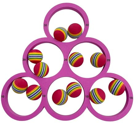 MotiveTech Gioco di Lancio in Piscina, Gioco in Piscina, Palla da Nuoto in Schiuma, Giocattolo da Lancio per attività Acquatiche, Rosa Rossa