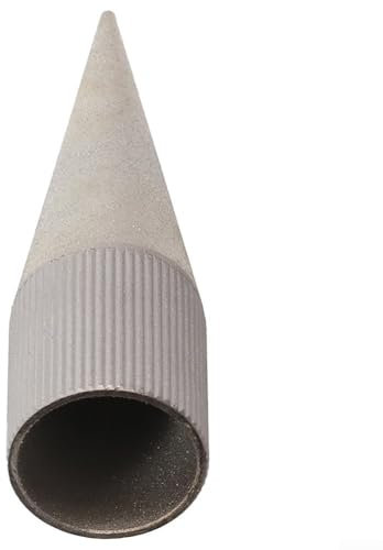 Eawfgtuw Herramienta de pulido de punzón de cuero, afilador de esmeril recubierto de diamante, kit de molienda cónica manual, adecuado para hacer cuero de bricolaje, rango de 2-15.5 mm, acero