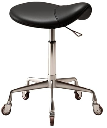 Ergonomisk sadelpall – snygg rullande svängbar stol, justerbar höjd för kontor, medicinsk, salong och utkast (färg: 4) – komfort och rörlighet för proffs