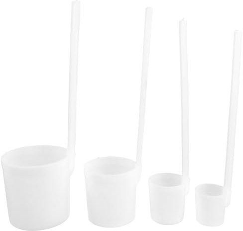 DECORNIJIA Louche à Vin Longue à Manche Droit 4 Pièces En Plastique Pratique Multi-usage, Cuillère à Eau Domestique Et Bière, Service La Cuisine Et Bar