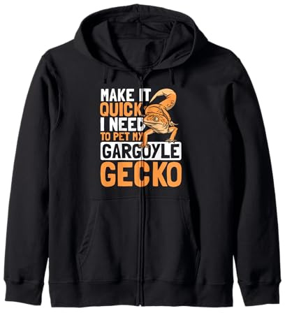 Gargoyle Gecko Reptile Lover | Funny Lizard Pet Owner Zip Hoodie