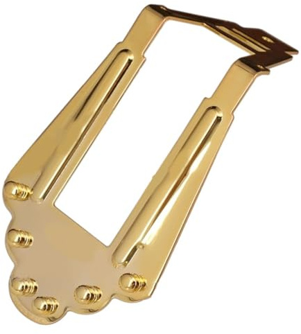 MoSundi Saitenhalter aus Metall mit Schrauben für Jazz und Folk-Akustikgitarre, Ersatz, Silber / Gold