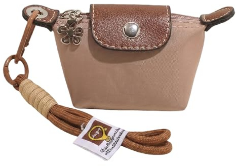 LuminaVerde Taschenanhänger, Bag Charm Taschenanhänger Damen Schlüsselanhänger Glitzer Süß Y2k Bag Perlen Anhänger Für Taschen Nylon（Lotuswurzel rosa）