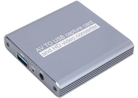 Sxhlseller Convertitore da AV a Digitale, Scheda di Acquisizione Video USB Adattatore Multimediale HD 1080P, Registrazione VHS Hi8 Mini DV a Digitale, Convertitore da a USB per