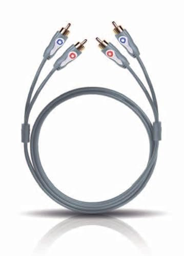 OEHLBACH Audio SL 2m 2m 2 x RCA 2 x RCA Anthrazit Audio-Kabel - Audiokabel (2 x Cinch-Stecker, 2 x Cinch-Stecker, 2 m, anthrazit)