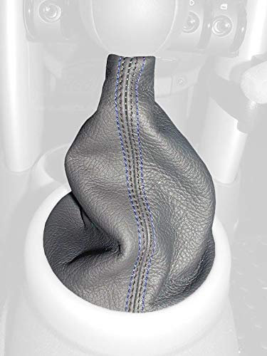 RedlineGoods Schaltsack Manschette kompatibel mit Mini Cooper 2001-06. Maßgeschneidert - Nicht universell. Echtes Top Qualitat Italienisches Alcantara. Schwarz mit Rotem Faden