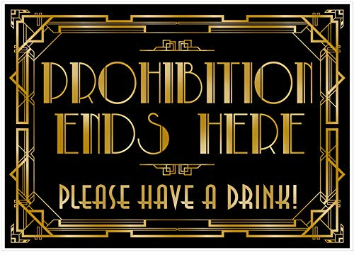 Musykrafties Gatsby Party Banner Dekoration Disco Fotografie Hintergrund Prohibition Ends Here