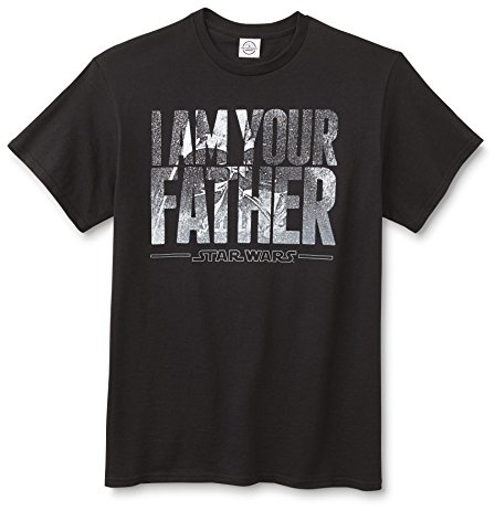 Star Wars mäns officiellt licensierade t-tröjor för pappa skjorta, Svart//Pappersspray, L