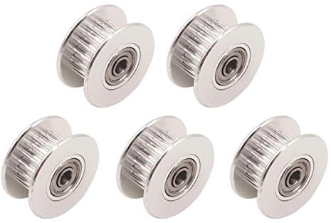 WINSINN GT2 Umlenkrolle 20 Zähne 3mm Bohrung 6mm Breite Timing Pulley Rad Aluminium für 3D Drucker (5er Pack)