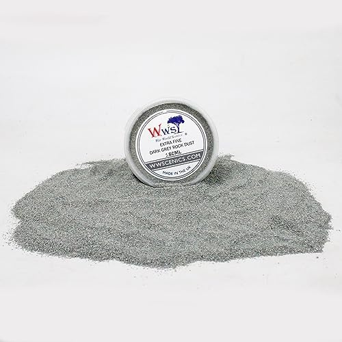 WWScenics Extra Fine Dark Grey Rock Dust 0-1mm | 180ml Tub | Wargame Scenery & Basing Material