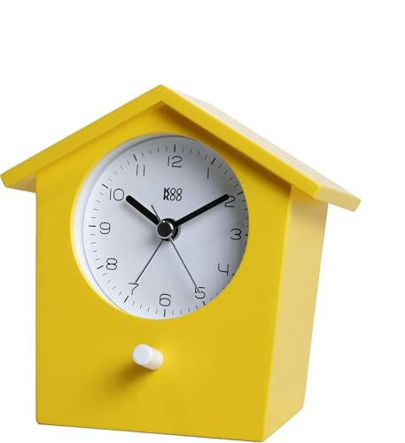 KOOKOO EarlyBird Gelb, Wecker mit Vogelmelodie (Originalaufnahme) oder Dreiklangton
