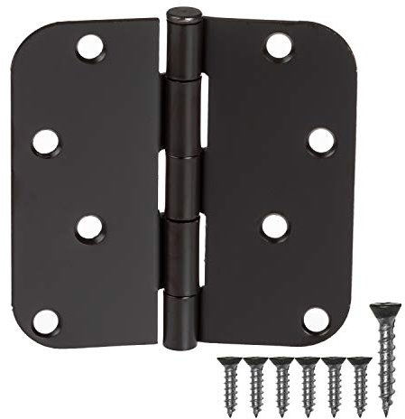 Ilyapa 18 Pack Oil Rubbed Bronze Door Hinges - 4x4 Inch, Elegant Style, Oil-rubbed Bronze Color, Door Mount, 5/8'' Radius Corners