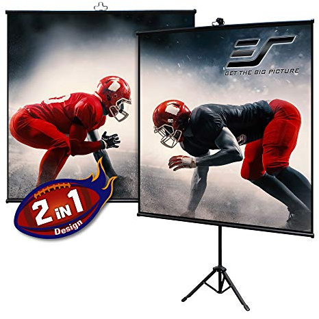 Elite Screens Treppiede Lite Wall Series | Schermo proiettore portatile 2 in 1 doppio treppiede/montaggio a parete per interno/esterno, 50 pollici, 1:1 con borsa per il trasporto, garanzia di 2 anni