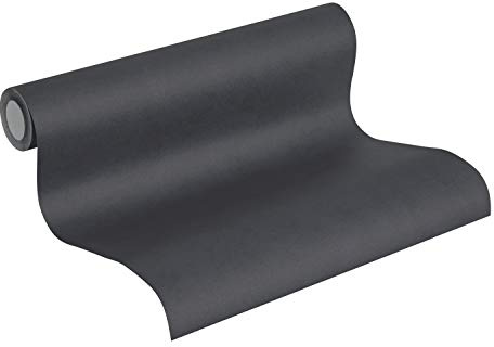 A.S. Création papier peint intissé Neue Bude 2.0 Edition 2 Used Glam papier peint uni 10,05 m x 0,53 m noir 374455 3744-55
