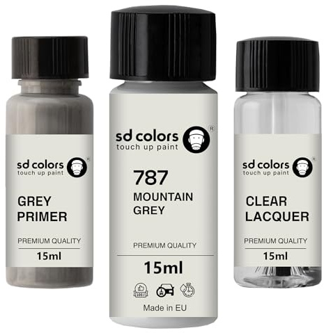 SD COLORS Ausbesserungslack 15 ML MOUNTAIN GRAU 787 Farbe+Lack+Grundierung