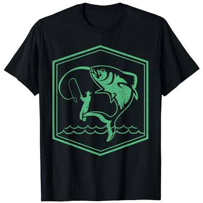 Pêcheur design cadeau pêche canne à pêche poisson T-Shirt
