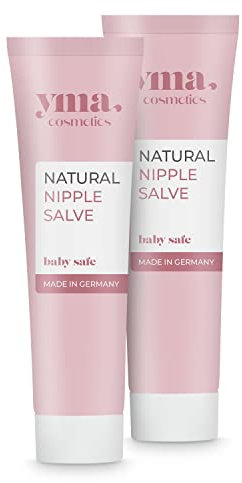 yma Lanolin Brustwarzensalbe Stillen 2x 30 ml - Brustwarzen Salbe ideal für die Schwangerschaft & Stillzeit - Brustsalbe Made in Germany - Brustwarzencreme, Lanolin Salbe, Still Creme Brust