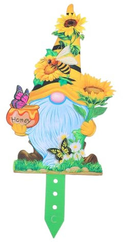 Sosoport Hof einfügen gartenskulptur geschenk ostern Osterzwergzeichen ostern hof zeichen pflock Embleme Ostern Hofzwerg Zeichen Ostern-Rasenzwerg-Zeichen Europäisch und amerikanisch Acryl