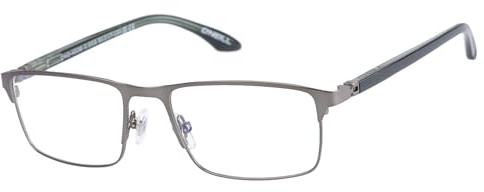 O'Neill Brille mit Sehstärke für Herren optional mit Sonnenbrillentönung oder Blaulichtfilter, Rechteckig, gefertigt aus Edelstahl, Modell: ONO-4538-005 (inklusive Brillenetui)