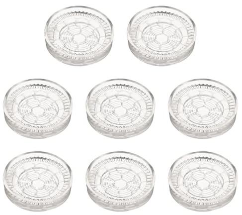 sourcing map 8pcs Rubber Furniture Caster Cups Round Chair Leg Floor Protectors Non-Slip Furniture Pads Grips Stoppers for Hardwood Floors, Transparent (Fit 1.4-2.2 Inch Chair Leg)