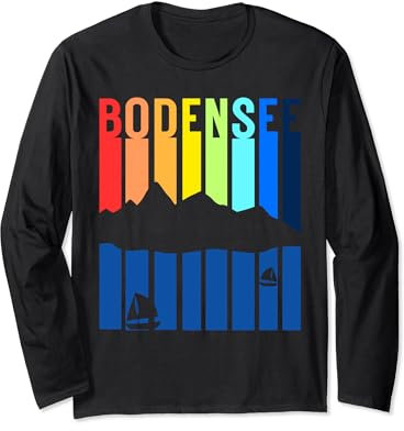 Bodensee Segelboot Berge Design Bodenseeregion Bodensee Langarmshirt