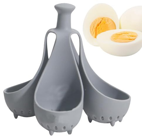 Soporte para huevos duros, cocedor de huevos para huevos duros | Hueveras de silicona - Estante para almacenamiento de huevos de cocina apto para lavavajillas, tazas para cazadores furtivos de huevos,