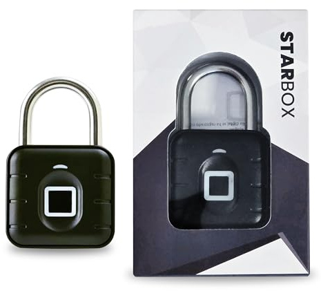 STAR BOX - Cadenas à Empreinte Digitale Verrouillage Intelligent Sans Clé, Haute Sécurité pour Valises, Casiers, Vélos, et Portes
