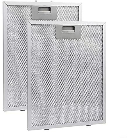 CNANRNANC Filtro de grasa metálico compatible con campana extractora de 250 x 310 mm, filtro de repuesto de metal, filtro de grasa de aluminio, filtro de repuesto (2 unidades)