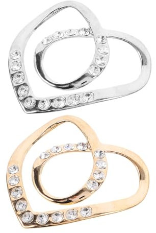 Holibanna 2stücke Teiliges Metall-schalring Mit Knotenverschluss Rutschfeste Taillen-clip-broschen Für Damen Vielseitige T-shirt-halter Und Kleidungsbefestiger Eleganter Schalklammer-clip Fü