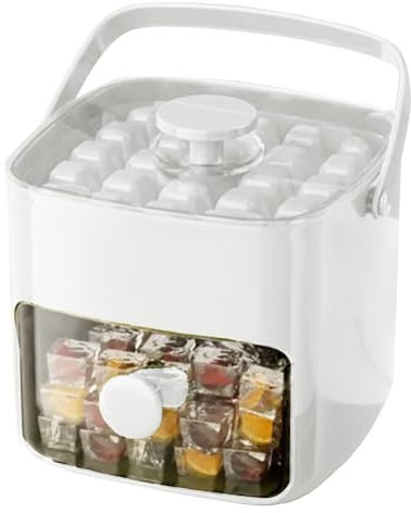 Ice Cubes Maker | 48 Compartiments Machine À Glaçons À Pression | Box Ice Avec Scoop | Réutilisable Ice en Réseau de Glace avec Poignée pour les Cocktails et le Jus de Café