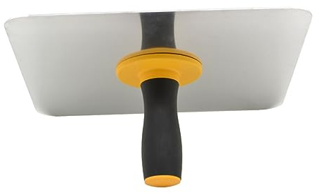 Operitacx Aluminum Two-Tone Handle Finish Trowel Plastering Tool Concrete Leveling Hand Trowel Mud Board for Masonry and Tile Work