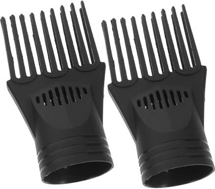 VICASKY 2 Pezzi Accessori per Asciugacapelli in Plastica Nero, Pettine Concentratore per Asciugacapelli Trasmissione di Calore ad Alta Velocità, Liscia e Districa i Chioma
