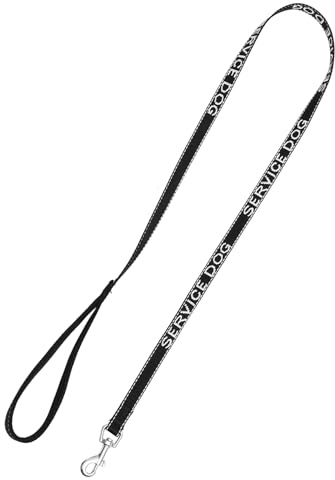iplusmile Laisse Pratique pour Chien D'assistance Multifonction en Nylon Noir 15 Mm X 120 Cm Promenade Quotidienne Animaux de Compagnie