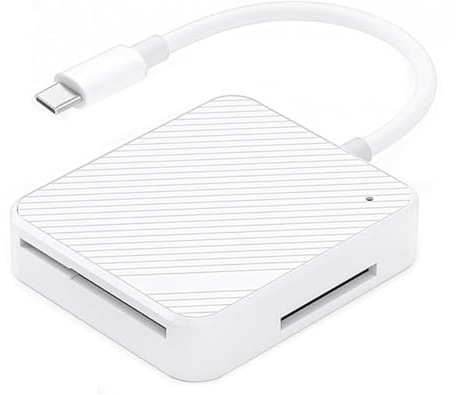Durlo Adaptador de Lector de Tarjetas de Memoria 4 en 1 USB OTG M2 SD SM XD para Accesorios Android