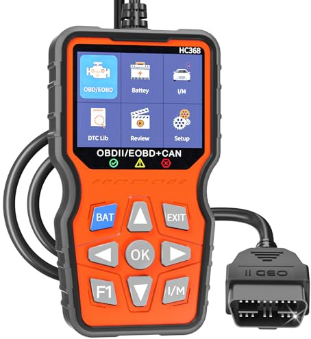 bakibo OBD2 Diagnosegerät Auto, 10 EOBD Modi OBD-II Diagnosewerkzeuge | Motor Fehlerauslesegerät Umfassende Batteriediagnose auslesegerät auto für VW Audi und alle OBD 2 Fahrzeuge ab 2003, Schwarz