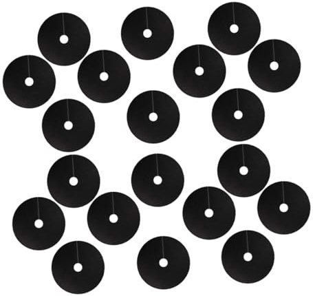 UKCOCO Malezas de Tela No Tejida 32 Cm Negro, Anillo para Raíces Reutilizable, Barrera Transpirable para Plantas y Árboles, Mantillo Ecológico para Jardín, Paquete de 20 Unidades