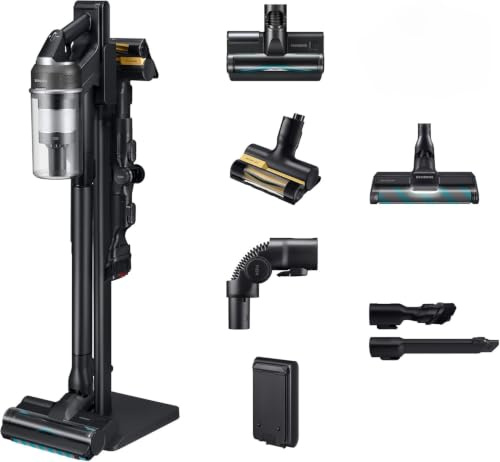Samsung VS70H28HFC/WD Jet 95S CompleteClean Aspiradora inalámbrica de Mano sin Bolsa, Filtro HEPA, Smart Motion & Smart Boost, estación de Carga Independiente, 770 W, carbón Soapstone
