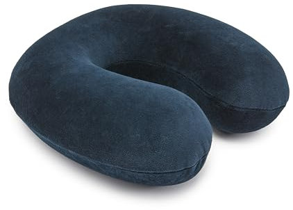 Amazon Basics Nackenkissen aus Memoryschaumstoff, Halbkreisförmig, Marineblau