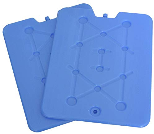 all-around24 Kühlakkus für Kühltasche Kuhlakku Platte extra Flach und Groß Freezeboard Kühlelemente (02 Stück - 600ml Blau)