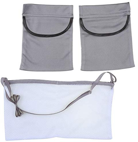 Adjustable Mastectomy Drain Holder Drainage Pouch with Shower Bag for Breast Surgery Mastectomy Breast Reduction Augmentation Post-Surgery Recovery Support Patient Care Kit (Gray)