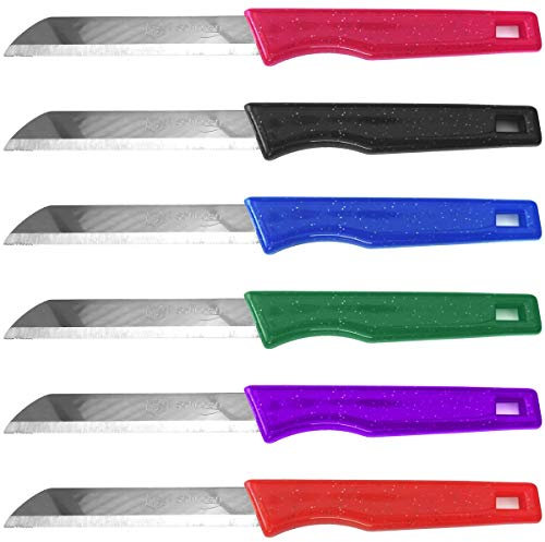 Solingen Messer Obstmesser Küchenmesser Gemüsemesser (6er Set, Bunt)