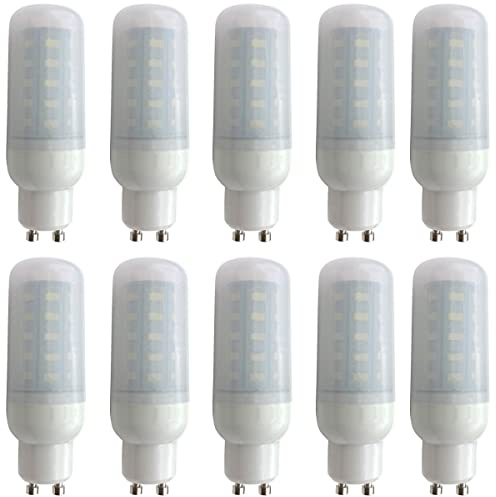 Aoxdi 10 Stück GU10 LED Lampen 6W, Kaltweiß, LED Leuchtmittel Licht | 36 SMD 5730 LED Glühbirne GU10 Energiesparlampe, AC220-240V