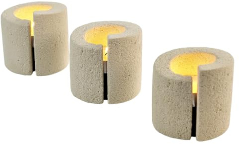 Teelichthalter im 3er-Set, modernes Design-Geschenk für Gastgeschenke oder Dekorationen. Handarbeit.