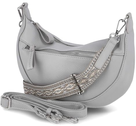 Gabor bags Silena Damen Umhängetasche Crossbody Bag Mittelgroß Grau