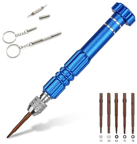 5-in-1 Mini Screwdriver Set and Glasses Repair Kit With 2 Pieces Professional for Eyewear Maintenance and Repair