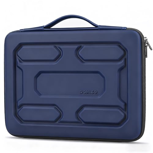 DOMISO 14 inch Laptop Sleeve with Handle Shockproof Computer Bag Waterproof EVA Protective Carrying Case for 14 ThinkPad E480/Yoga 920/13.5 Microsoft Surface Book/HP Pavilion 14 Stream 14,Dark Blue