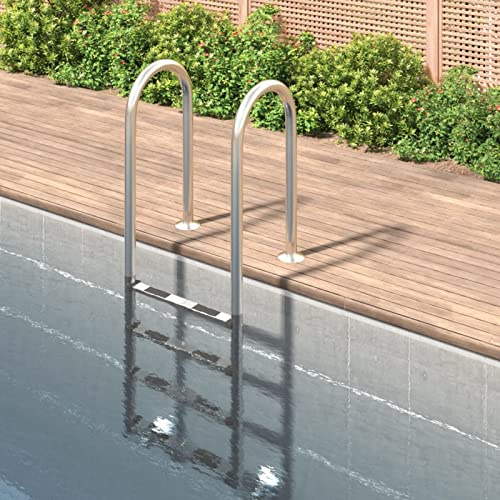 ShGaxin Poolstege 304 rostfritt stål 54 x 38 x 184,5 cm, pooltrappor, trappsteg pool, trapphiss - 93459